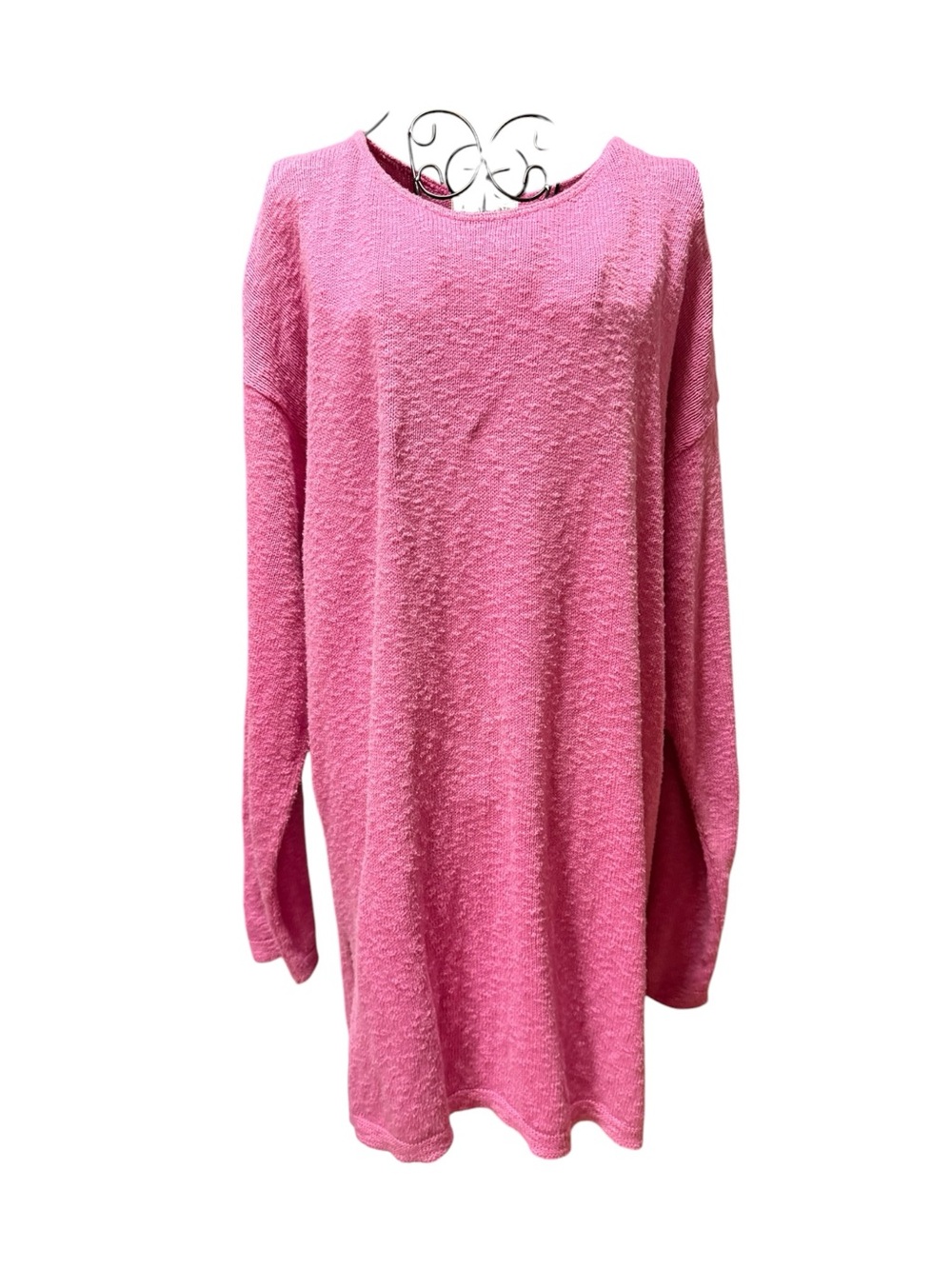 Avalin Pink oversized Crewneck Knit Sweater 3X